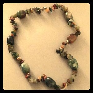 Natural Bloodstone Jasper Necklace